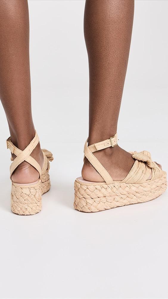 Loeffler Randall Gaby Pleated Bow Bow Braided Espadrilles | Shopbop Product Image