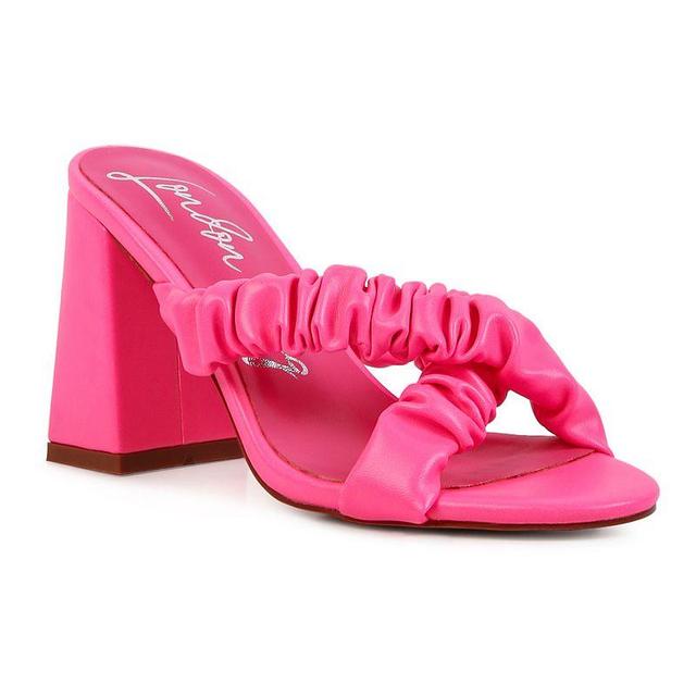 London Rag Page 3 Womens Block Heel Sandals Pink Product Image