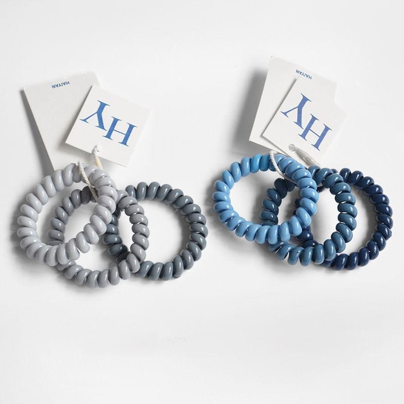 Set of 3: Plain Spiral Hair Tie Product Image