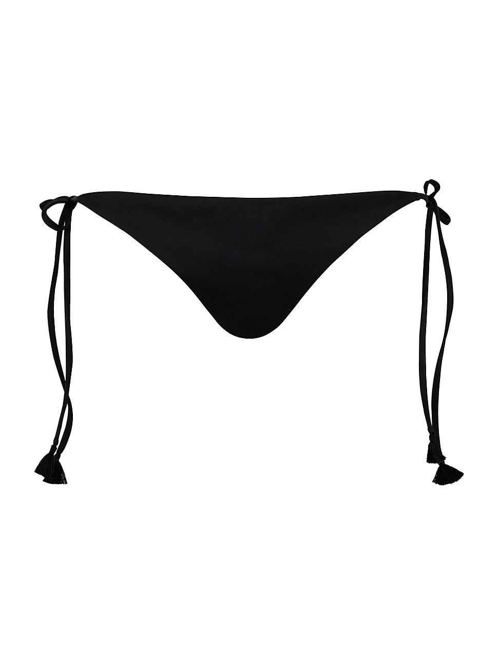 Womens Sullen Tassel-Detailed Cotton Bikini Bottom Product Image