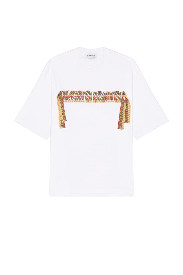 Lanvin Curblace Oversized T-shirt in White Product Image