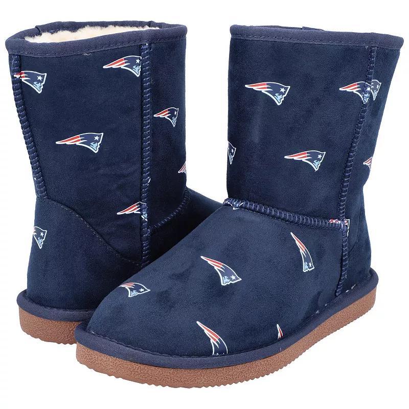 Womens Cuce New England Patriots Allover Logo Boots Blue Product Image