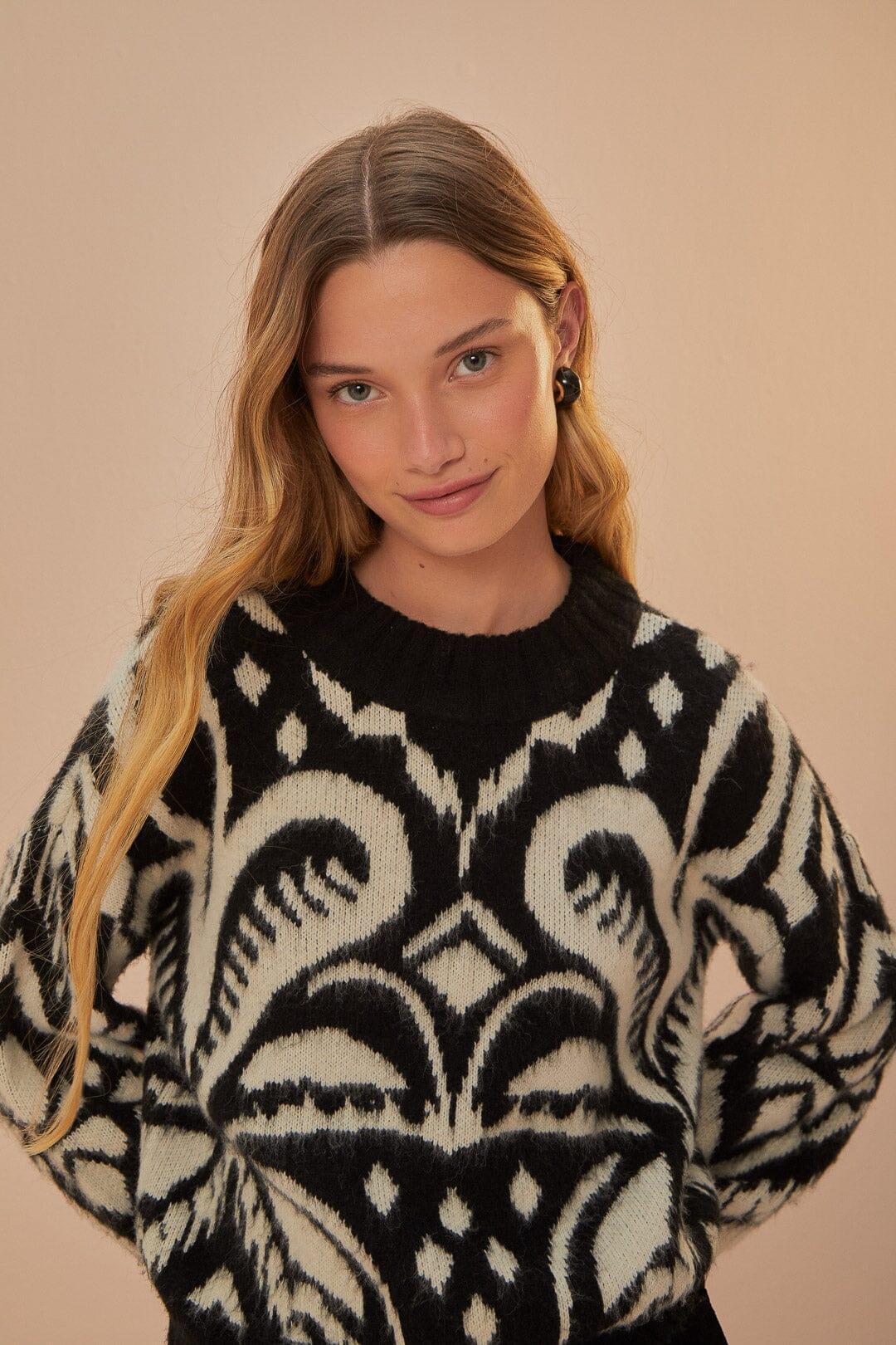 Pineapple Ikat Knit Sweater Product Image