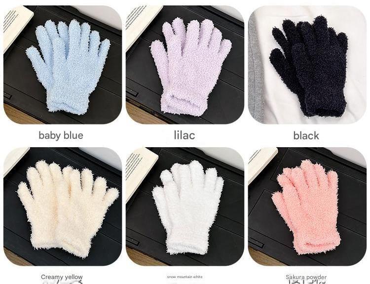 Plain Coral Fleece Gloves Product Image