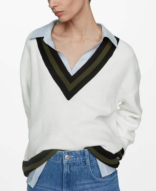 Women's Contrast Trim Sweater Product Image