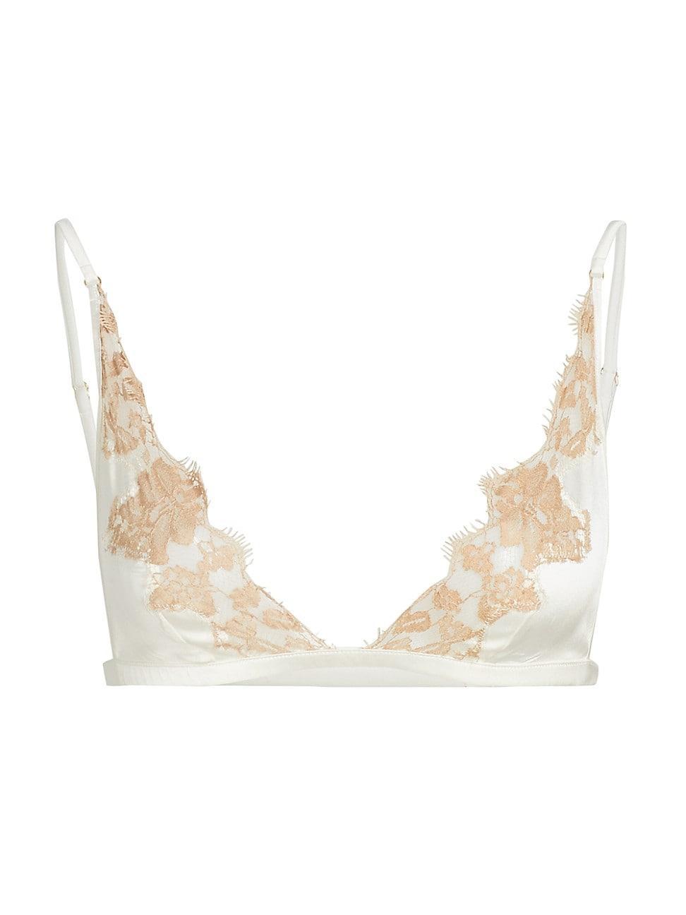 Womens Orchid Lace & Silk Soft Bra Product Image