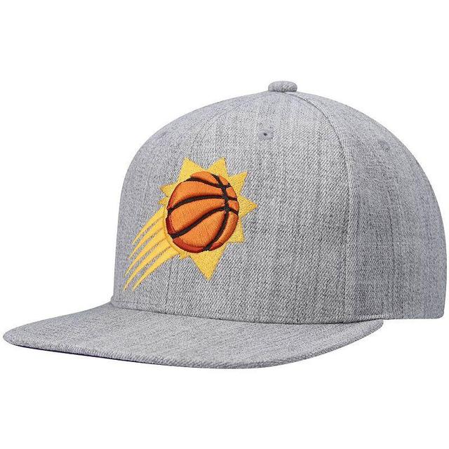 Mens Mitchell & Ness Heathered Gray Phoenix Suns 2.0 Snapback Hat Product Image