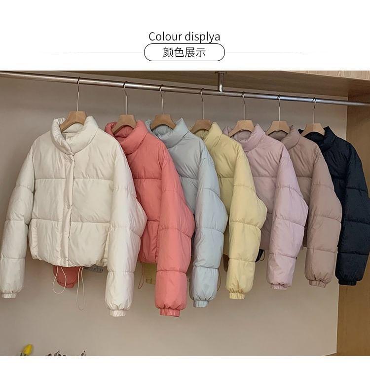 Plain Padded Button-Up Jacket Product Image