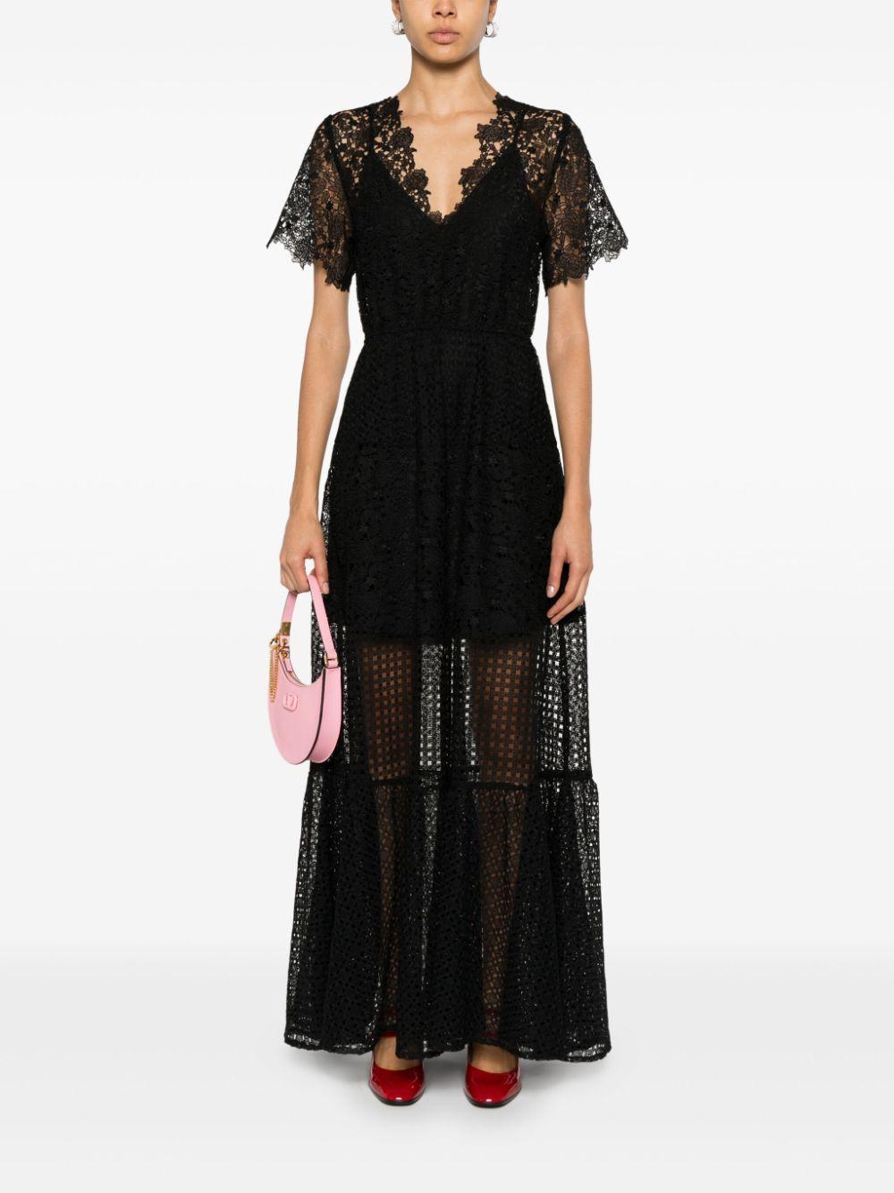 flared lace maxi dress Product Image