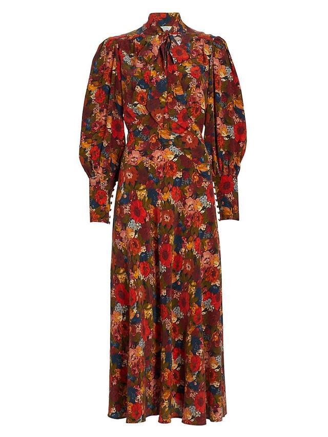 Womens Blossom Silke Crepe de Chine Maxi Dress Product Image