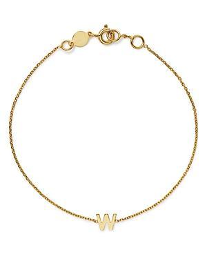 Moon & Meadow 14K Yellow Gold Initial Chain Bracelet Product Image