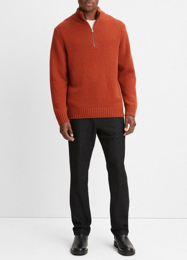 Wool-Cashmere Relaxed Quarter-Zip Sweater Product Image