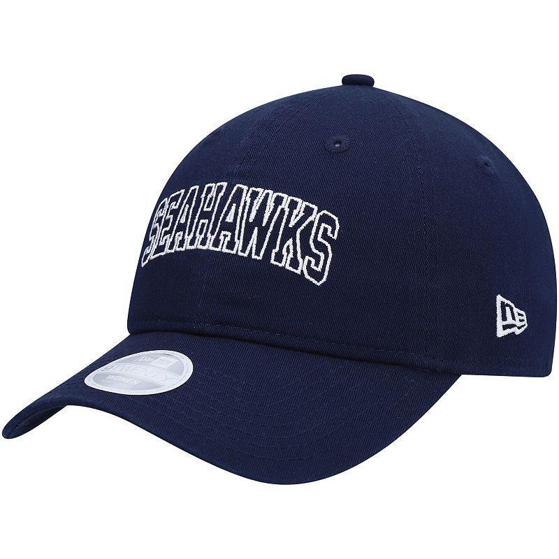 Womens New Era Seattle Seahawks Collegiate 9TWENTY Adjustable Hat, Blue Product Image