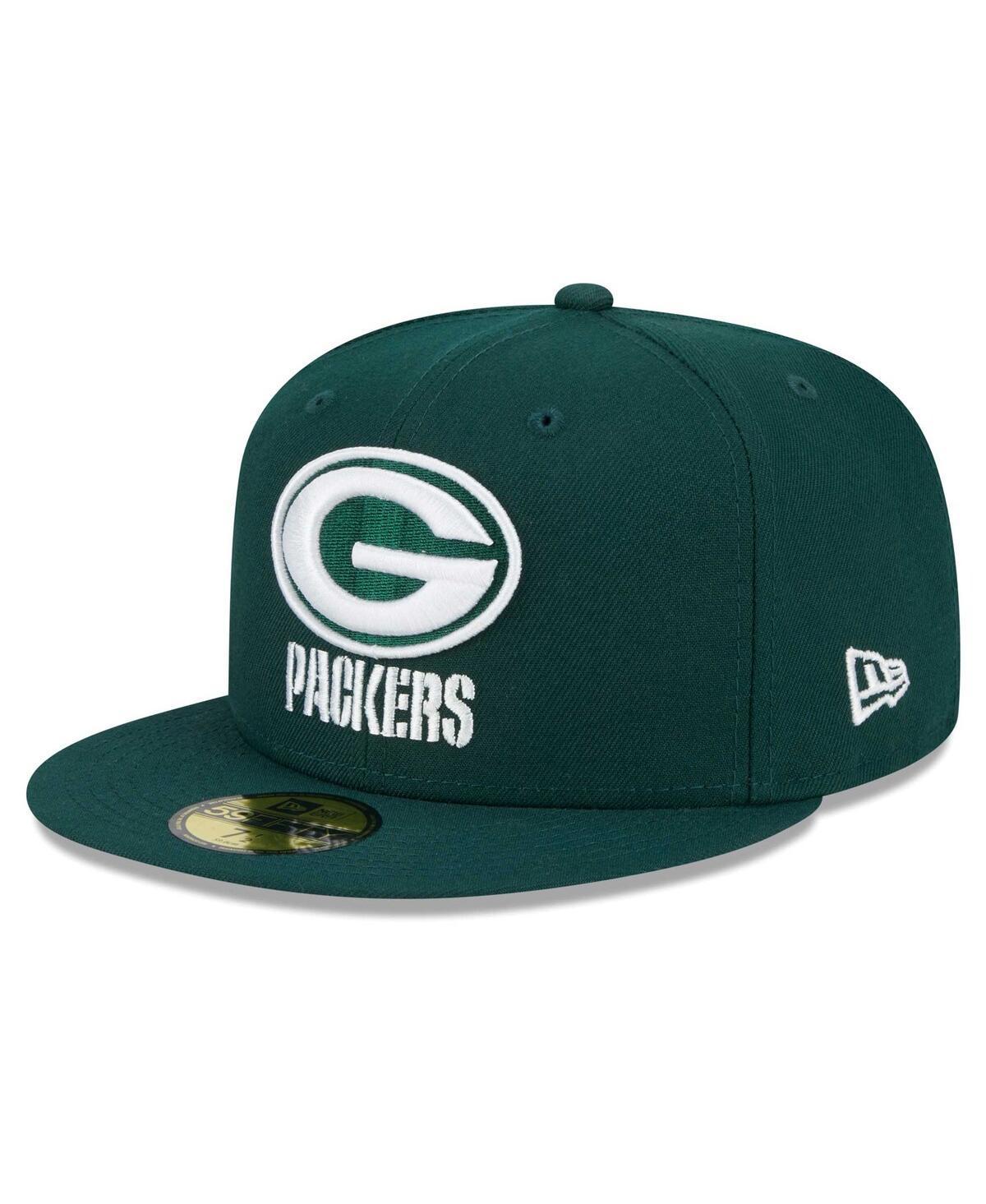 Mens New Era Green Green Bay Packers Main 59FIFTY Fitted Hat Product Image