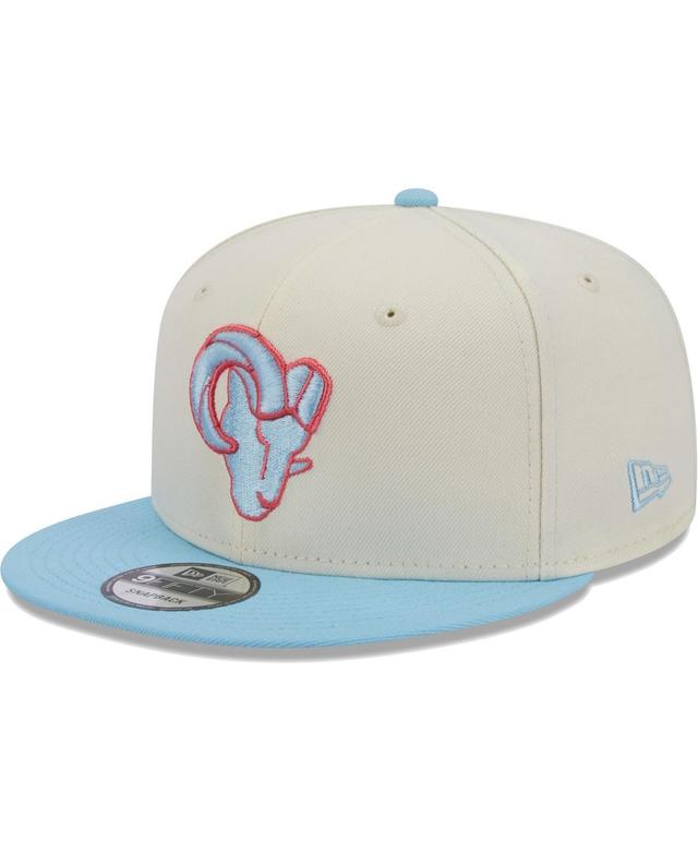 Mens New Era Cream Los Angeles Rams Two-Tone Color Pack 9FIFTY Snapback Hat - Cream Product Image