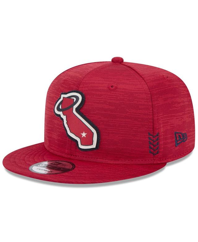 Mens New Era Red Los Angeles Angels 2024 Clubhouse 9FIFTY Snapback Hat Product Image