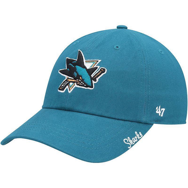 Womens 47 Teal San Jose Sharks Team Miata Clean Up Adjustable Hat Product Image