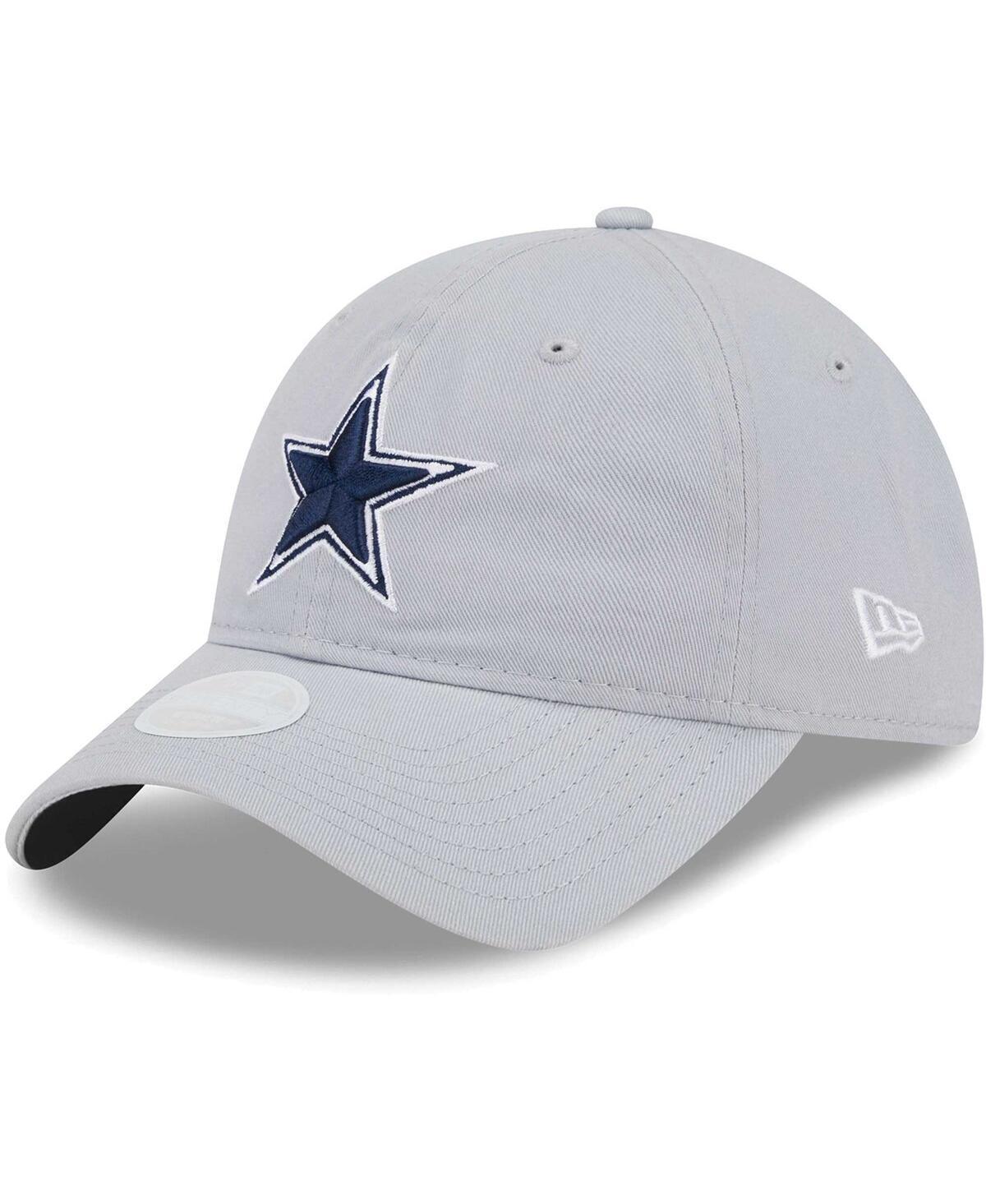 Womens New Era Gray Dallas Cowboys Main Core Classic 2.0 9TWENTY Adjustable Hat Product Image