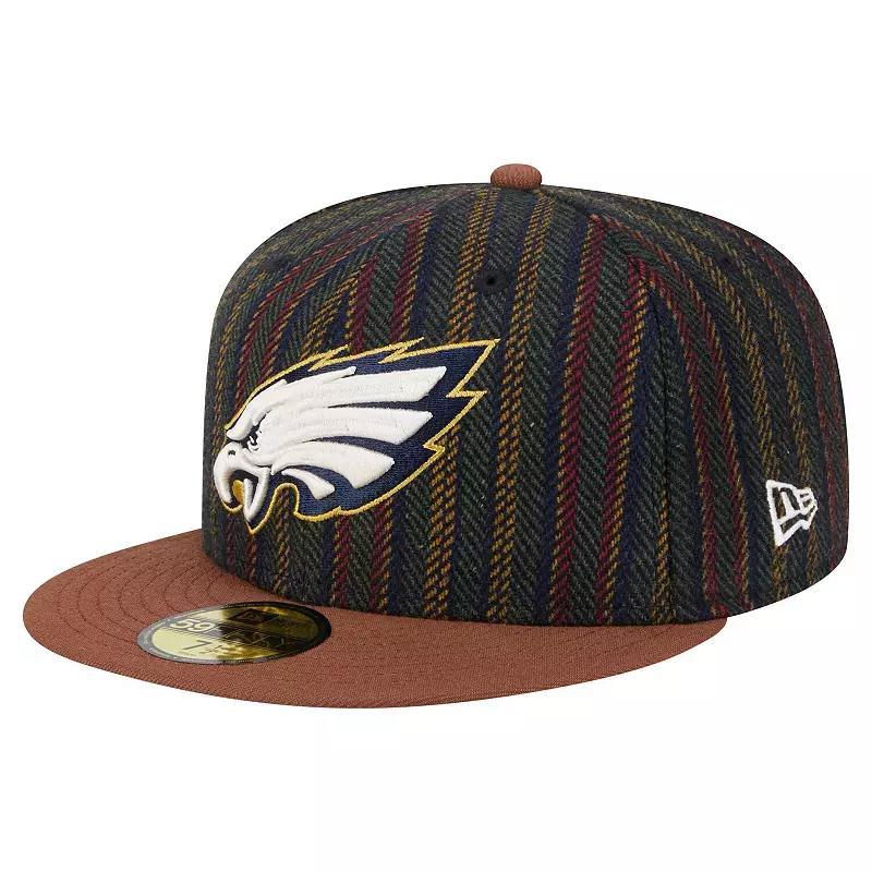 Mens New Era Philadelphia Eagles Vintage Herringbone 59FIFTY Fitted Hat Product Image