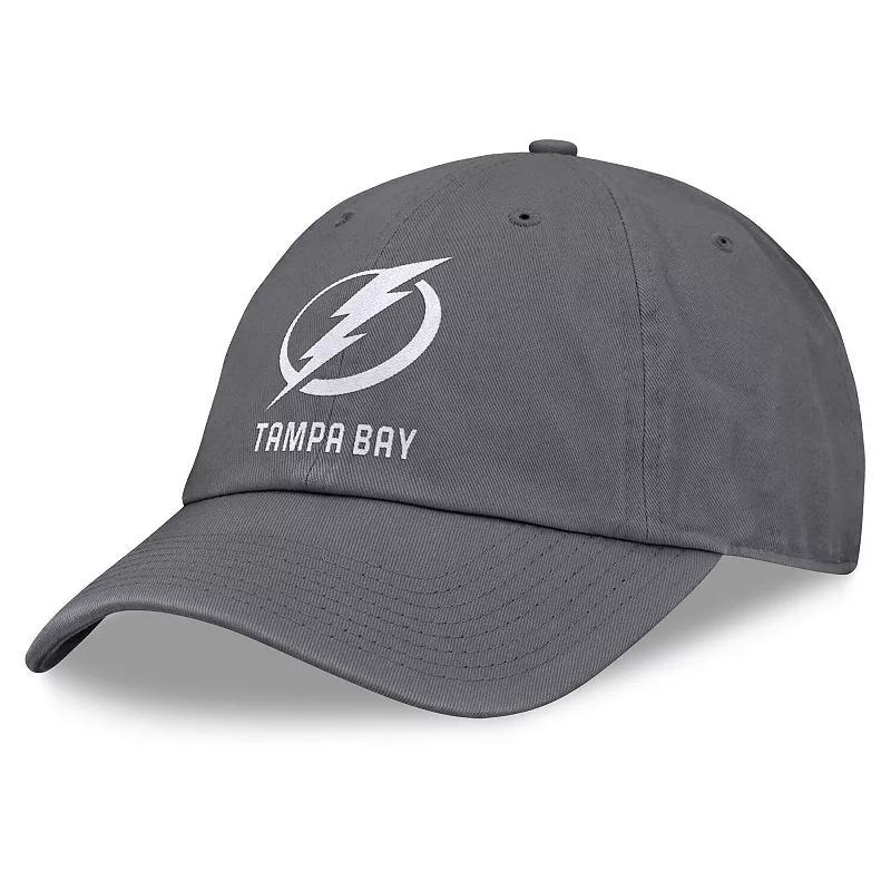 Mens Fanatics Charcoal Tampa Bay Lightning Washed Adjustable Hat Product Image