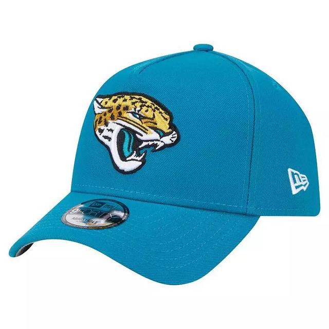 Mens New Era Teal Jacksonville Jaguars A-Frame 9FORTY Adjustable Hat Product Image