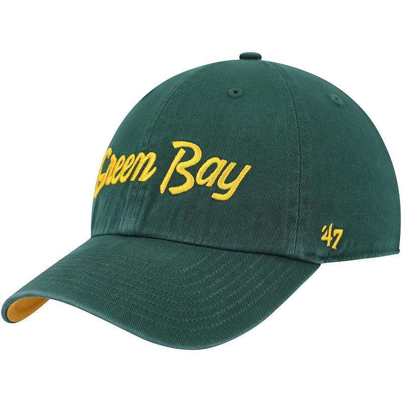 Mens 47 Brand Green Green Bay Packers Crosstown Clean Up Adjustable Hat Product Image