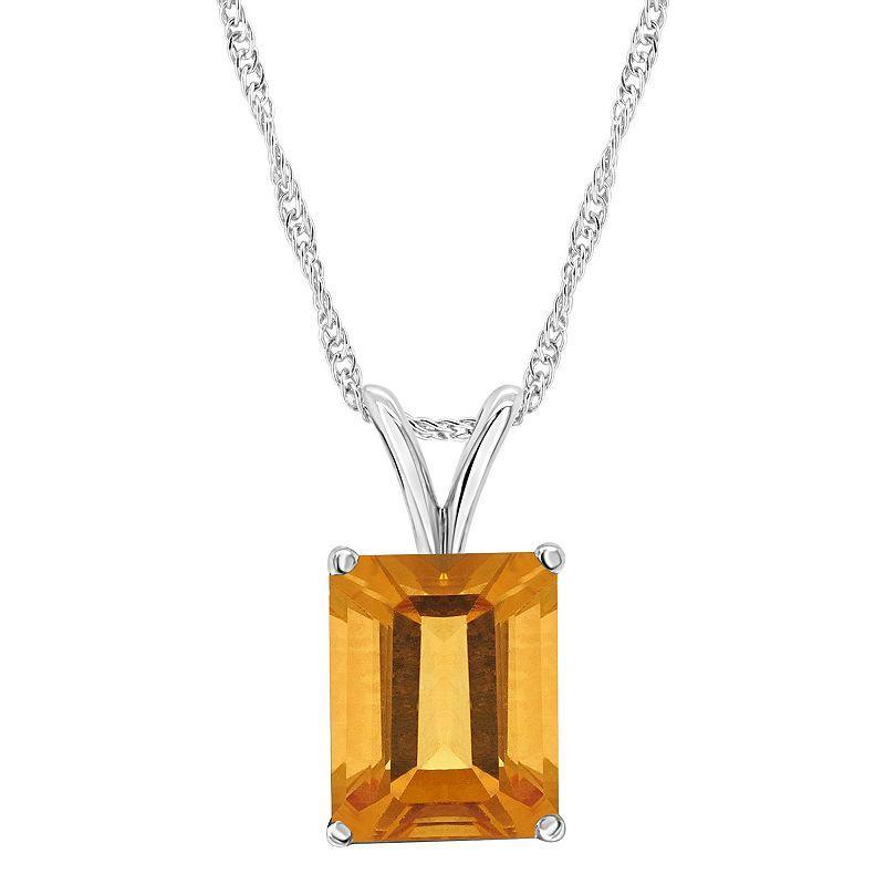 Blue Topaz (3 ct. t.w.) Pendant Necklace in Sterling Silver. Also Available in Amethyst and Citrine Product Image