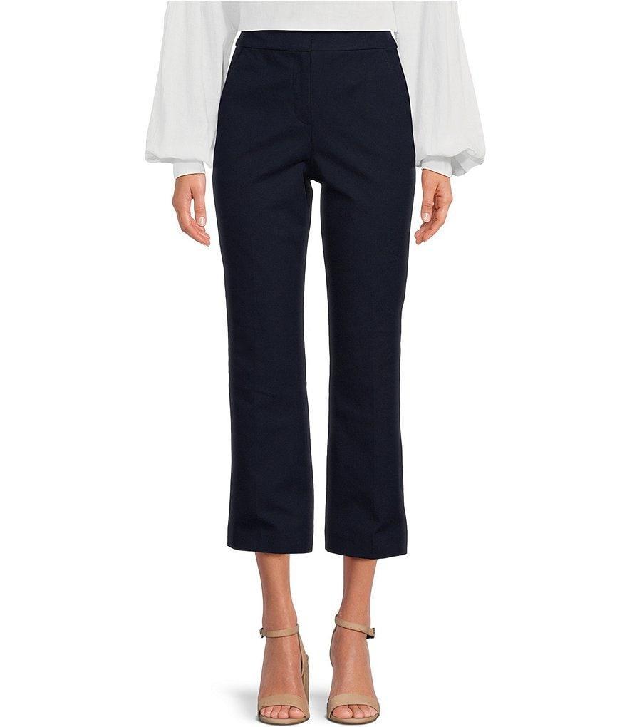 Trina Turk Lulu Cotton Stretch Straight Leg Cropped Pants Product Image