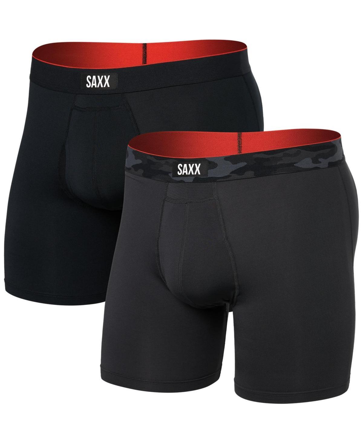 Saxx Mens Multi-Sport 2-Pk. Solid Mesh Boxer Briefs Product Image