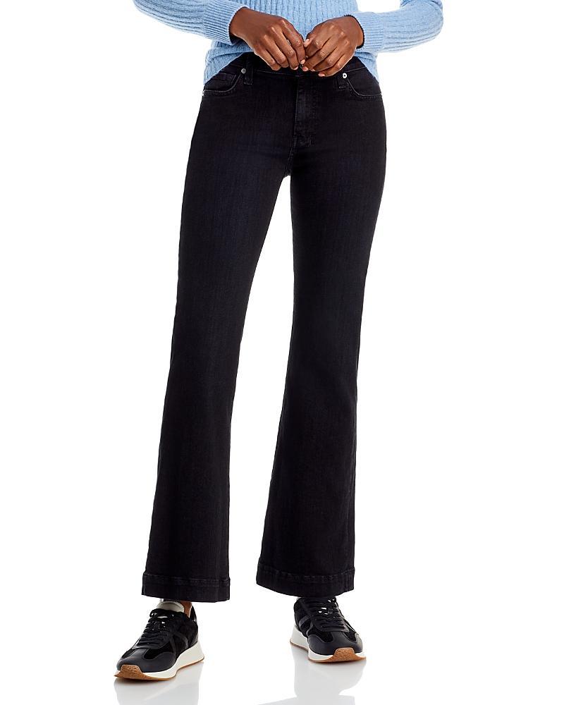 7 For All Mankind Dojo Tailorless Low Rise Wide Leg Jeans in Black Rose Product Image