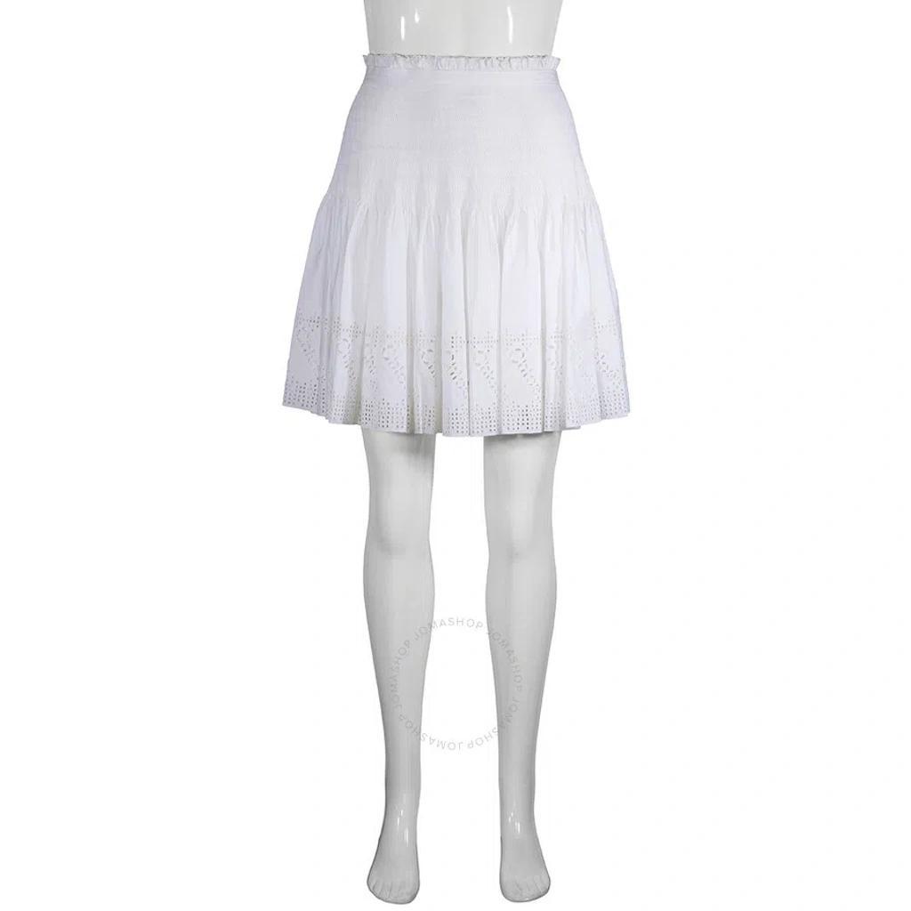 CHLOÉ Chloe Ladies White Pleated Mini Skirt Product Image