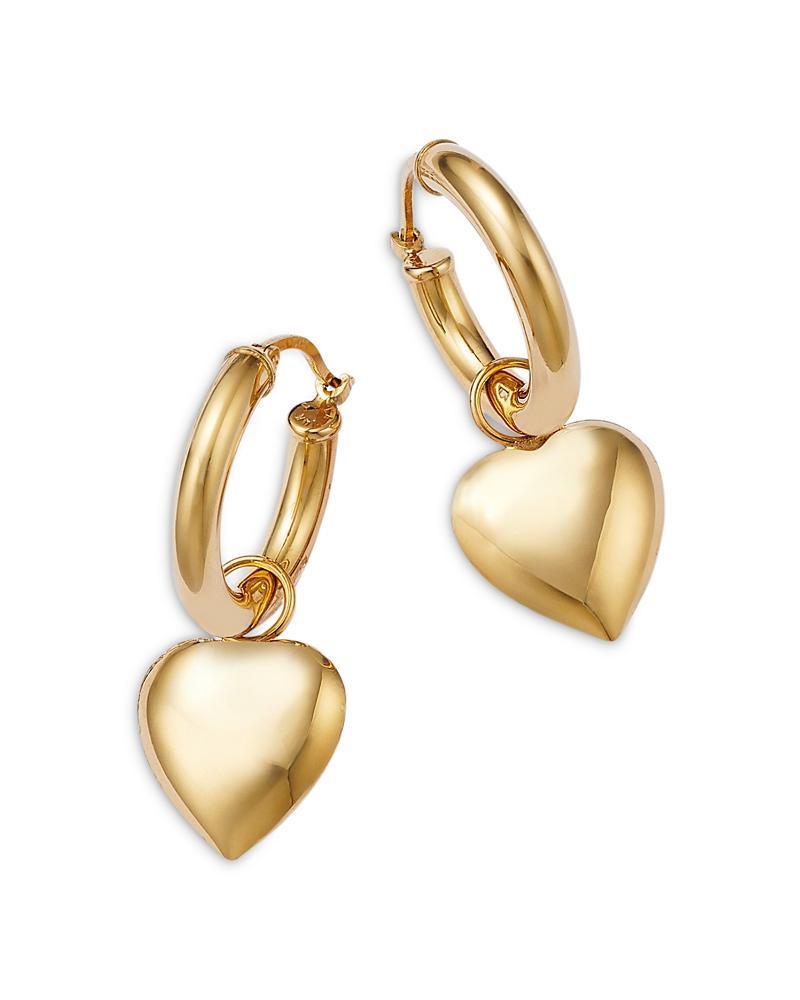 Saks Fifth Avenue Made in Italy Saks Fifth Avenue Women's 14K Yellow Gold Heart Drop Earrings  - female - Size: one-size Product Image