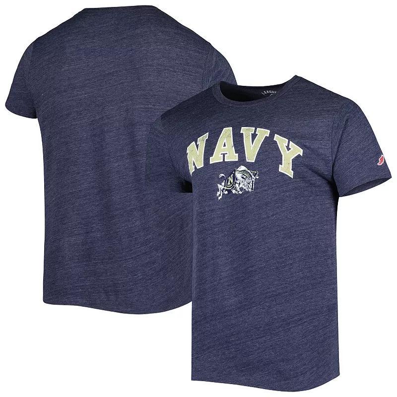 Mens League Collegiate Wear Heather Midshipmen 1965 Arch Victory Falls Tri-Blend T-Shirt Blue Product Image