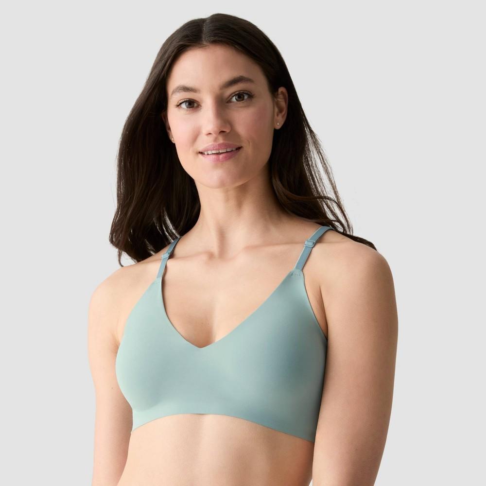 True & Co. Womens Everybody Boost Plunge Bra - Blue XL Product Image