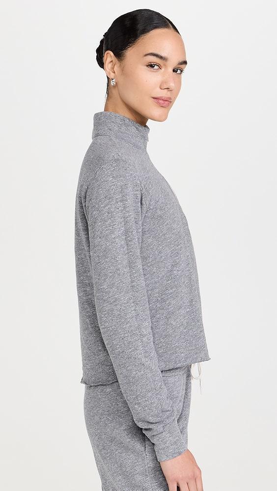 MONROW Vintage Fleece Half Zip Sweatshirt | Shopbop Product Image