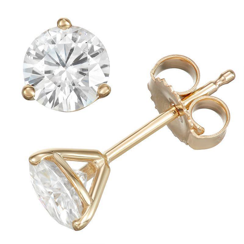 Moissanite Martini Stud Earrings (1 ct. t.w. Diamond Equivalent) in 14k white or yellow gold Product Image