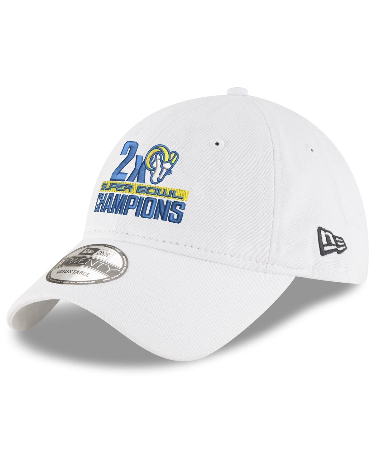 Mens New Era White Los Angeles Rams 2-Time Super Bowl Champions 9TWENTY Adjustable Hat Product Image