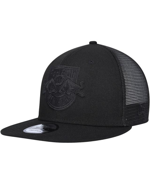 Mens New Era Black New York Red Bulls Logo Classic 9FIFTY Trucker Snapback Hat Product Image