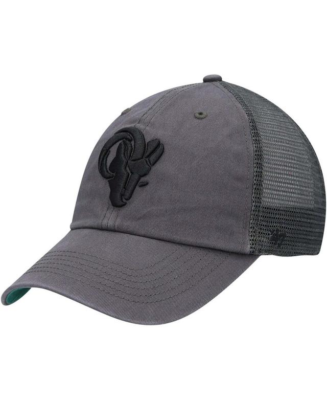 Mens Charcoal Los Angeles Rams Trawler Clean Up Trucker Snapback Hat Product Image