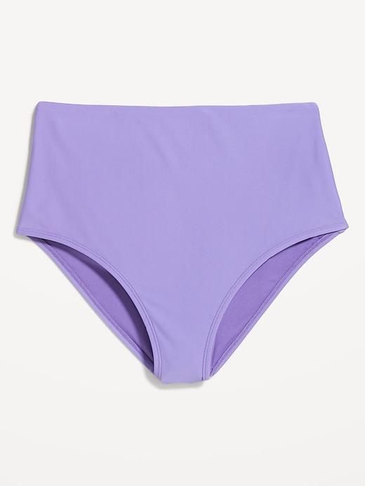 High-Waisted French-Cut Bikini Swim Bottoms Product Image