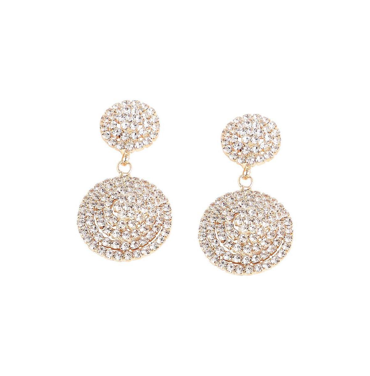 Sohi Womens Silver Bling Drop Earrings Product Image