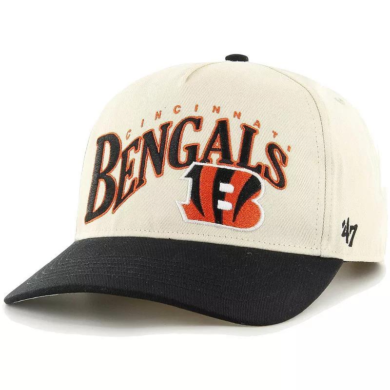 Mens 47 Khaki/Black Cincinnati Bengals Wave Hitch Adjustable Hat, Beig/Green Product Image