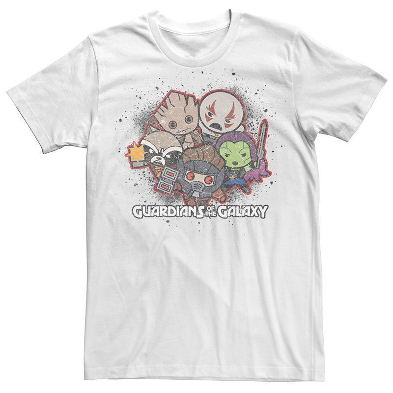 Mens Marvel Guardians of the Galaxy Kawaii Art Collection Graphic Tee Product Image