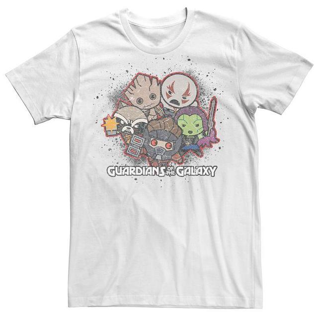 Mens Marvel Guardians of the Galaxy Kawaii Art Collection Graphic Tee Product Image