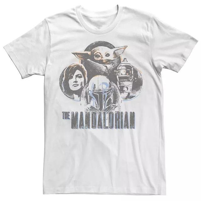 Mens Star Wars The Mandalorian Mando Circles Group Shot Tee Product Image