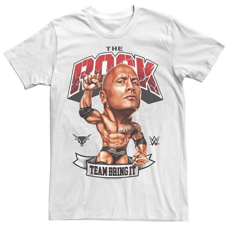 Mens WWE The Rock Big Head Team Bring It Poster Tee Product Image