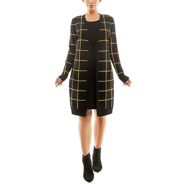 Womens Nina Leonard Cardigan & Sweater Dress Set Product Image