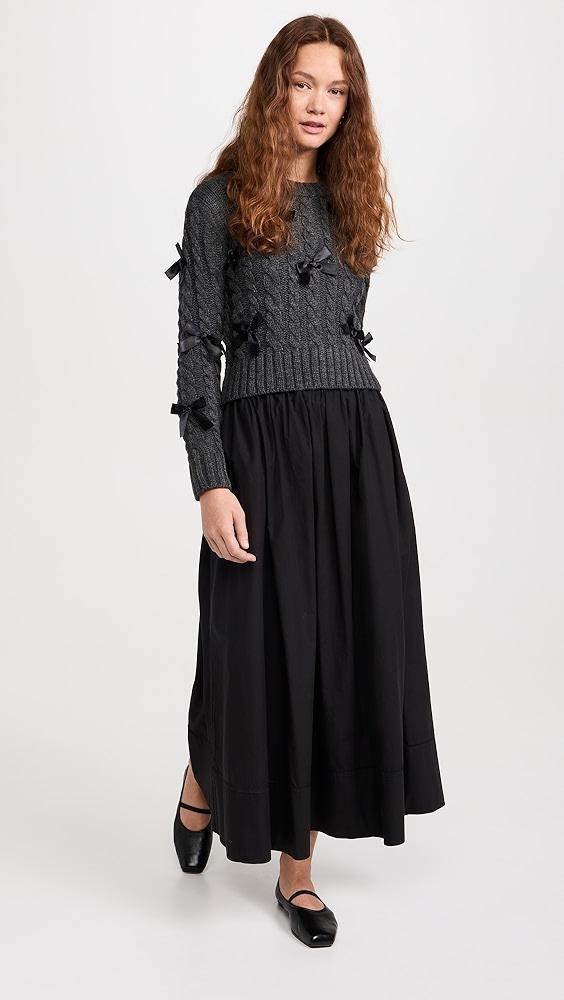 English Factory Cable Bow Knit | Shopbop Product Image