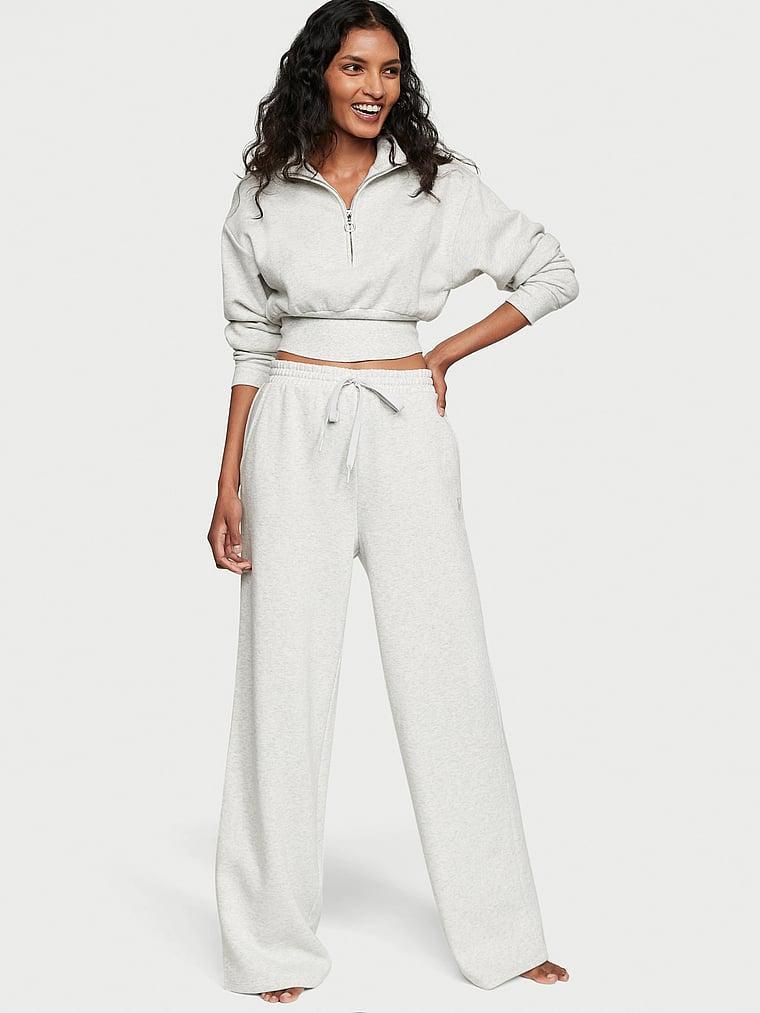 Cotton Fleece Wide-Leg Sweatpants Product Image