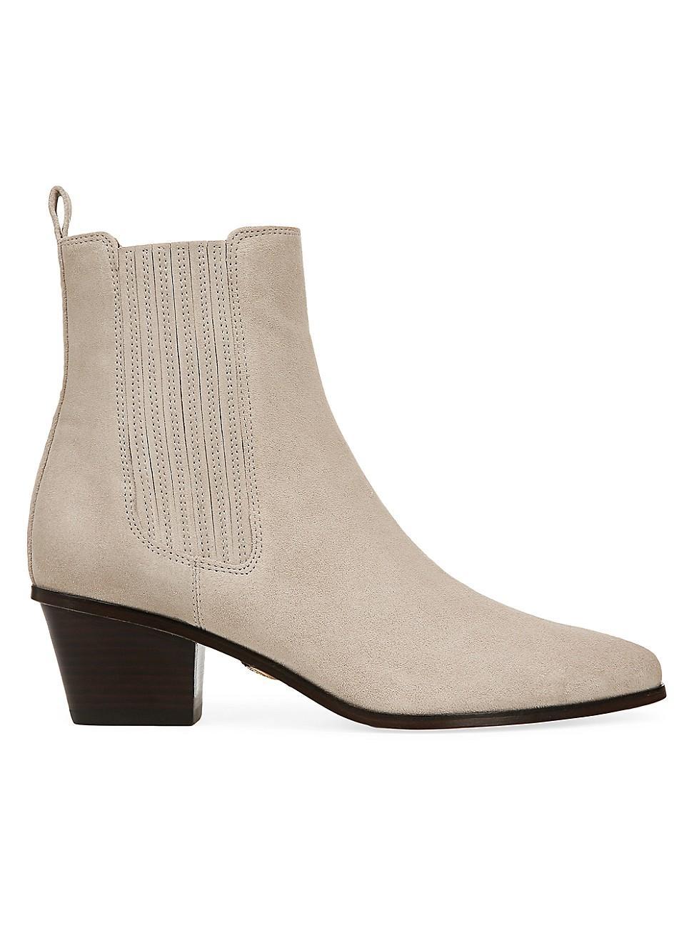 Womens Alina 50MM Suede Booties Product Image